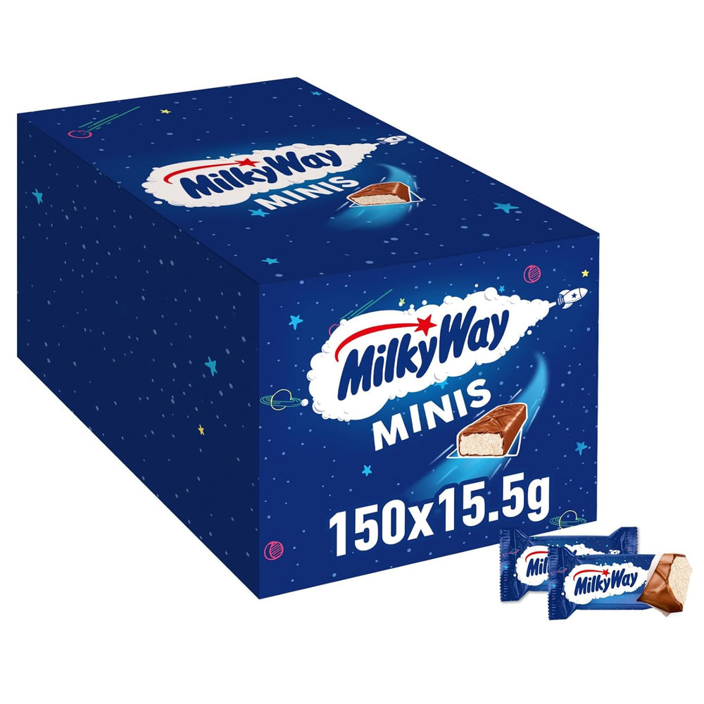 Mini batoane de ciocolată, pachet vrac de ciocolată, cremă de lapte ușoară, 150 x 15,5 g, 2,3 kg