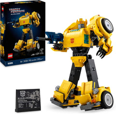 LEGO Icons Transformers Bumblebee, Figurină de acțiune robot pentru adulți de colecționat, Set de construcție pentru film pentru fanii science fiction, Poate fi transformat într-o mașină, Jucărie de aventură 10338 Seturi de constructie Besuche den LEGO-Store Titlu implicit