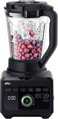 Braun Hochleistungsmixer Powerblend 9 JB9040 – Standmixer Mit Glas-Mixkrug, 18 Mixprogramme, 10 Geschwindigkeiten + Pulsfunktion, Heiße Suppen Funktion, Reinigungsprogramm, Stampfer, 1600 W, Schwarz Bucatarie Naty Shop