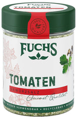 Fuchs Gewürze - Tomaten Gewürz - Gewürzsalz für Tomatenbrot, Frühstücksei oder Steak - natürliche Zutaten - 90 g in wiederverwendbarer, recyclebarer Dose