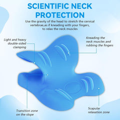 Neck Stretcher 2.0, Cloudy Neck Lefaya Neck Stretcher Orthopaedic Test Winner Neck Stretcher pentru a ușura durerea gâtului Premium Neck Hump Neck Cloud corectează postura (albastru) Perne ortopedice cervicale Naty Shop