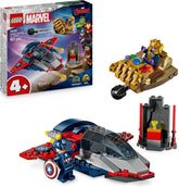 LEGO ǀ Marvel Captain America vs. Thanos - Kinder Spielzeug mit Minifiguren - Kreatives Geschenk für Jungen und Mädchen ab 4 Jahren - Superhelden Spielset zum Ausstellen und Sammeln - 76319
