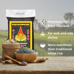 ROYAL THAI RICE - Orez lipicios negru - 10 x 1 kg - Pachet multiplu