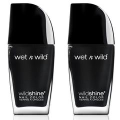 Wet n Wild, ojă Wild Shine, fără formaldehidă, toluen și ftalați, formulă de lungă durată care se usucă rapid, Tickled Pink (pachet de 2)