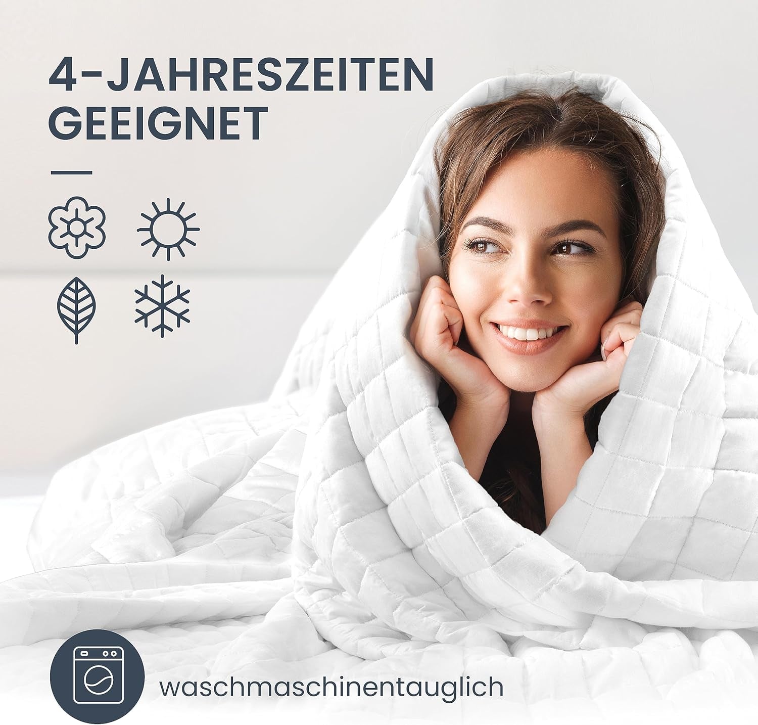 Pătură terapeutică de 7 kg I 135X200Cm I Pentru somn odihnitor I Pătură ponderată de înaltă calitate din bumbac respirabil I Reducătoare de stres și terapeutică - Inclusiv cutie de ambalare cu mâner de transport Paturi si Cuverturi Besuche den müüd-Store