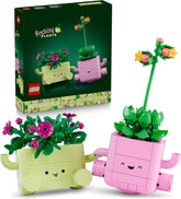 LEGO Botanicals Schaukelnde Pflanzen - Set mit Kunstblumen - mit 2 Kunstpflanzen & 2 pastellfarbenen Blumentöpfen für Schlafzimmer Deko - DIY Geschenkidee für Mädchen ab 9 Jahren & Erwachsene - 11506