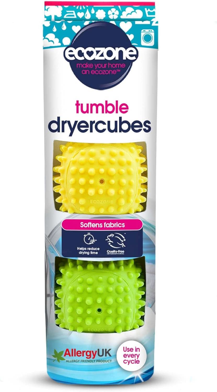 Bile pentru uscător de rufe, fabricate din material nou, mai moale, cu design variabil. Conține 2 bucăți Detergenti Rufe Naty Shop