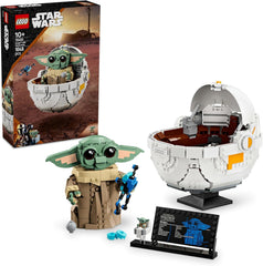 LEGO Star Wars 75403 Grogu în leagănul său repulsor din Mandalorian - Minifigurină de colecție - Model de construit, jucat și expus - Decorațiuni pentru casă - Cadou pentru băieți și fete cu vârsta de peste 10 ani Seturi de constructie Besuche den LEGO-Store Titlu implicit
