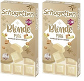Schogetten Blonde Pure I ciocolată albă cu caramel I 100 g I porționat individual (pachet de 2)