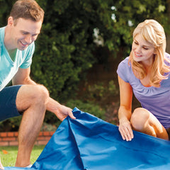 Prelată rotundă pentru piscină Intex 28031 - Prelată pentru piscină - Ø 366 cm - Pentru piscine cu cadru metalic și prismatic, Albastru închis