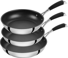 Tigăi ZWILLING CORNELIA POLETTO, cu strat antiaderent în 4 straturi cu particule de diamant, oțel inoxidabil 18/10, pentru toate tipurile de plită, inclusiv inducție Oale si Tigai Naty Shop Set 3 tigai 20Cm + 24Cm + 28Cm
