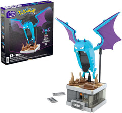 MEGA Pokémon Mini Motion-Golbat - besteht aus 313 Teilen zum Zusammenbauen, enthält versteckten Knopf, mit Flügelschlag Funktion, 13 cm groß, sehr schön zum Ausstellen, HTH72