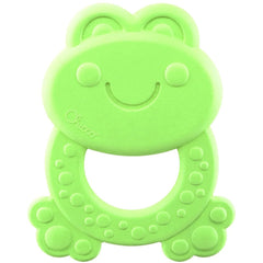 Inel de dentiție Chicco ECO+ Broască, Inel de dentiție pentru nou-născuți cu țepi, Fabricat din bioplastic moale, Jucărie de dentiție pentru nou-născuți și copii de la 3 la 18 luni