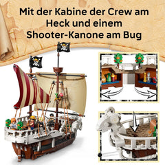 LEGO ONE PIECE - Das Piratenschiff Flying Lamb (Going Merry) - Spielset mit 5 Minifiguren - inkl. Ruffy, Zoro & Nami - Spielzeug zum Bauen - Geschenk für Jungen, Mädchen & Fans ab 10 Jahren - 75639