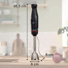 Bosch Stabmixer Ergomaster Serie 4, 1000 Watt, Edelstahl-Mixstab, Zerkleinerer, Mix-/Messbecher, Schwarz Bucatarie Naty Shop