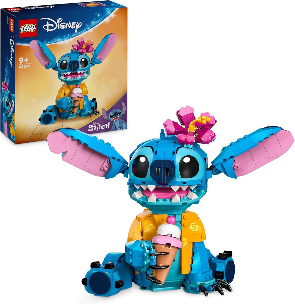 LEGO | Disney Stitch Spielzeug - Figur zum Spielen und Sammeln mit Einer Eistüte und Einer dekorativen Blume - Geschenk für Mädchen, Jungen und Lilo & Stitch Filmfans ab 9 Jahren - 43249