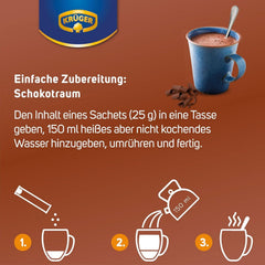 KRÜGER Family, Pudră de cacao pentru ciocolata calda, 8 cutii x 10 plicuri, 8 x 250 grame Cacao si Ciocolata Calda Naty Shop