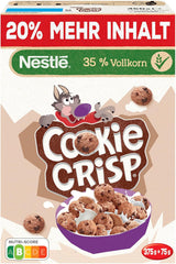 Nestlé Cookie Crisp (+20%), cereale cu cereale integrale sub formă de biscuiți pentru micul dejun pentru copii, pachet de 1 (1x450g)