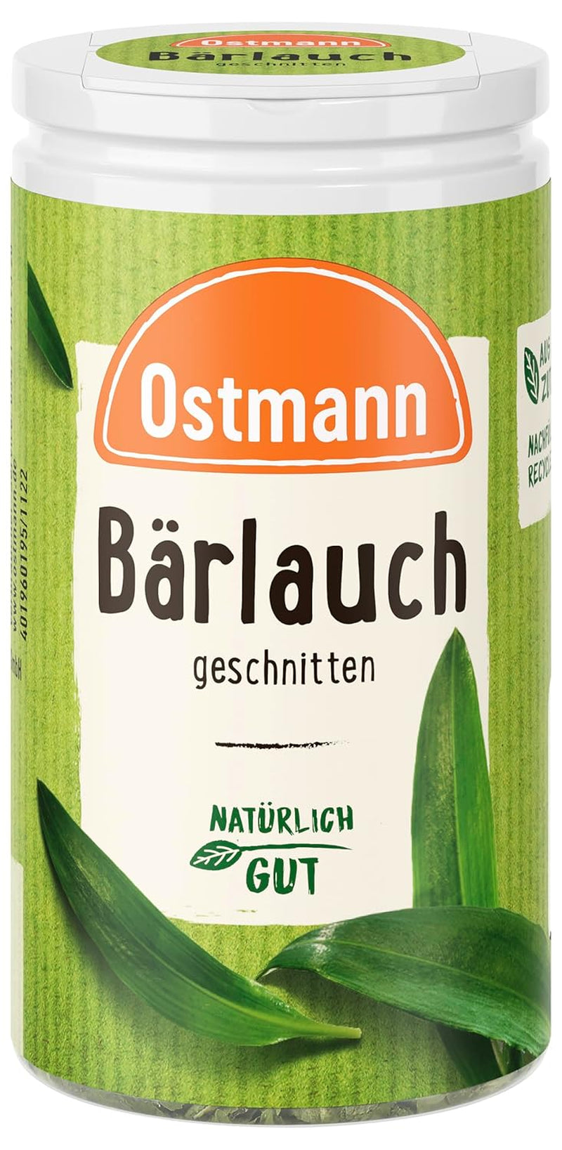Ostmann Gewürze - Bärlauch geschnitten | Milder Knoblauch-Geschmack | Für Ei- oder Reisgerichte sowie Quarkdips | 15 g in der Streudose