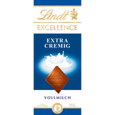 Lindt EXCELLENCE Ciocolată cu lapte extra cremoasă | Baton 100g | Ciocolată cu lapte fină, premium, cu o aromă cremoasă și lăptoasă | Aromă intensă și persistentă | Cadou de ciocolată