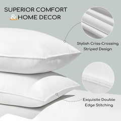 HARBOREST Pernă de pat pentru dormit, 2 bucăți, Pluș de lux, Pernă alternativă, Bună pentru cei care dorm lateral și pe spate, Colecția hotelului, Pernă, Standard/Queensize, 50.8 X 66 Cm Perne standard Naty Shop