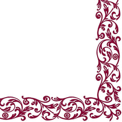 Shoptoria Rob Bordo șervețele roșu închis cu model ornamental - decorațiuni de masă / nuntă - 50 X șervețele de împăturit, 40 X 40 cm