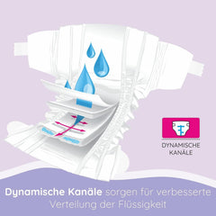 Scutece Bella Baby Happy Premium, mărimea 6, Junior Extra, 15+ kg, 96 de bucăți, sigiliu DERMATEST și OEKO-TEX, scutece de unică folosință pentru bebeluși