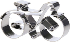 Formă de biscuiți Städter, oțel inoxidabil, bicicletă, 9 x 30 x 30 cm, argintie