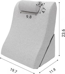 Pernă de citit – pernă pentru spate, tetieră reglabilă, spumă cu memorie, husă detașabilă, respirabilă și antiderapantă, mâner triunghiular pentru spate, gât și picioare – 60 x 50 x 30 cm