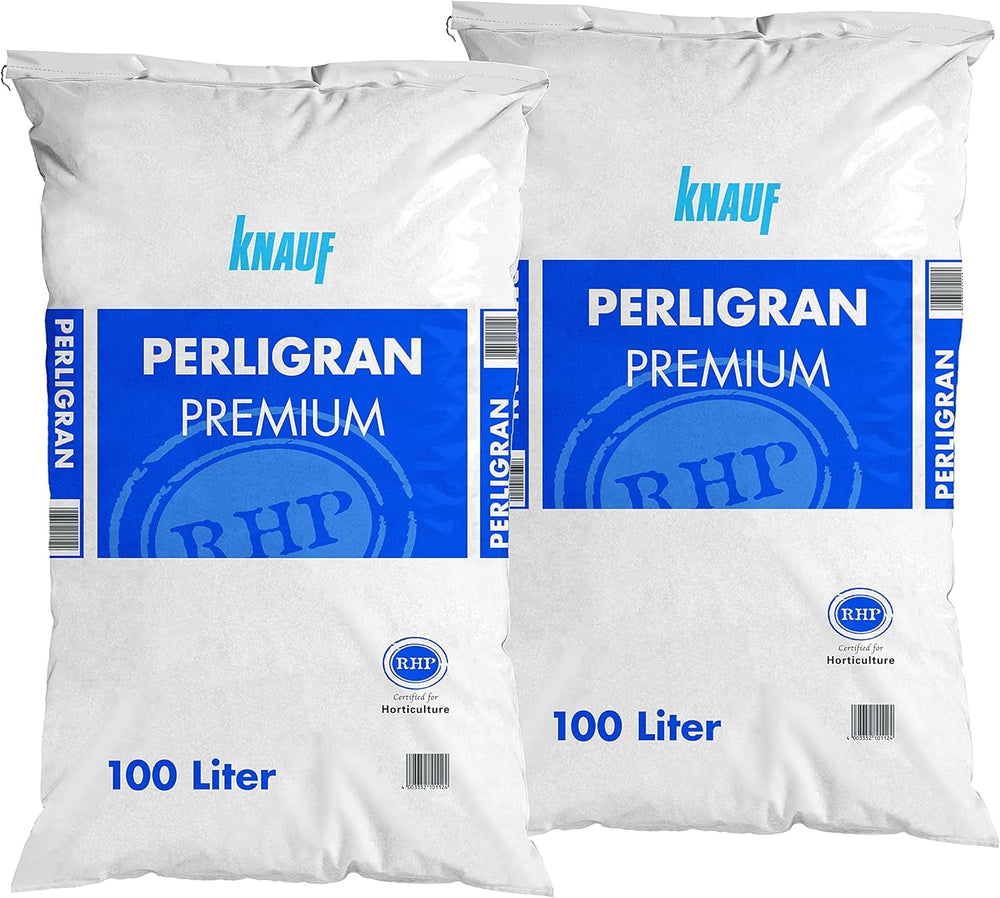 Floragard Perlite Perligran 200 L (2×100 L, 2–6 mm) – mineralischer Bodenverbesserer & Drainagezusatz für Garten, Anzucht, Zimmerpflanzen & Hydrokultur – sorgt für lockere Struktur & Gute Belüftung