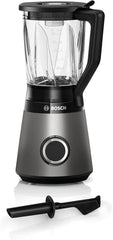 Bosch Standmixer Vitapower Serie 4 MMB6172SN, Verbesserte Version, 10 Jahre Motorgarantie, Edelstahl-Klingen, 1,5L Glasbehälter, Spülmaschinenfeste Teile, 30,000 U/Min, 1200 W, Silber Bucatarie Naty Shop