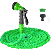 Furtun de grădină extensibil 30 m, furtun flexibil de apă de 100 ft cu duză de pulverizare cu 8 jeturi, furtun retractabil etanș, rezistent cu conectori de 3/4" și 1/2" (30 m, verde)
