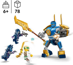 LEGO NINJAGO Jay Battle Mech, jucărie ninja pentru copii cu figurine, inclusiv minifigurina Jay cu mini katana, figurine de acțiune și mecs, cadou mic pentru băieți și fete creative de la 6 ani 71805 Seturi de constructie Besuche den LEGO-Store