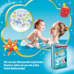 Scutece Sensitive Swim Pants, pentru mare și piscină, mărimea 5-6 (peste 14 kg), 84 bucăți