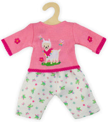 Heless 2935 - Bekleidungs-Set für Puppen im Alpaka Oskar Design, 2 teilig mit Pullover und Hose, Größe 35-45 cm
