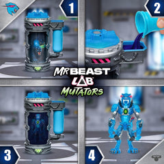 Mutatori; Mutați bestia supremă. Experimentați și creați figura de acțiune Stealth Panther de la Mrbeast. 3 de colecționat, Iconic Panther, Stealth Panther, Metallic Panther Action figures Naty Shop