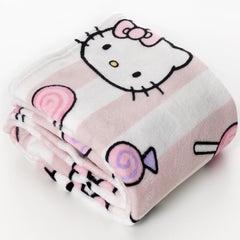 Cuvertură de pat Hello Kitty, roz, pătură moale 130X170Cm, cuvertură de pat din microfibră cuvertură de pat sau cuvertură de pat canapea. Calitate cu certificat Oekotex, Sanrio Paturi si Cuverturi Besuche den Kanguru-Store