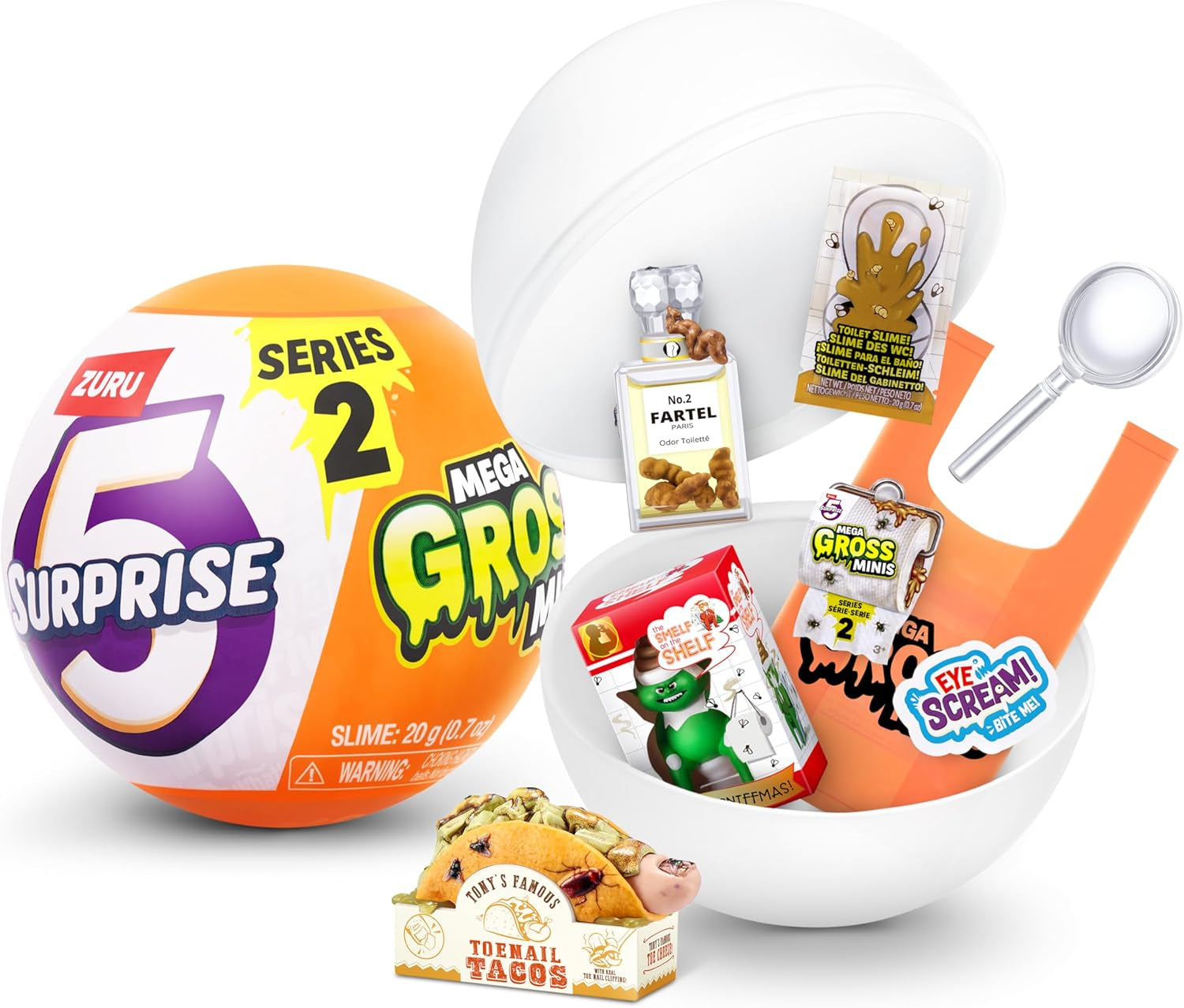 5 Surprise 77568 Capsule Gross Mega Gross Minis Seria 2 de la ZURU, 2 Capsule Action figures Naty Shop 1 capsulă Seria 2