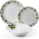 Excelsa 64134 Christmas Holly Tellerservice, 18-Teilig, Porzellan, Weiß Seturi vesela masa Naty Shop Default Title