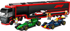 LEGO City F1 Transporter with RB20 & AMR24 F1 Racing Cars - Toy Car Transporter for Red Bull & Aston Martin Formula 1 Teams - Incl. 5 Minifigures - Gift for Boys & Girls Ages 8+ 60445 Seturi de constructie Besuche den LEGO-Store