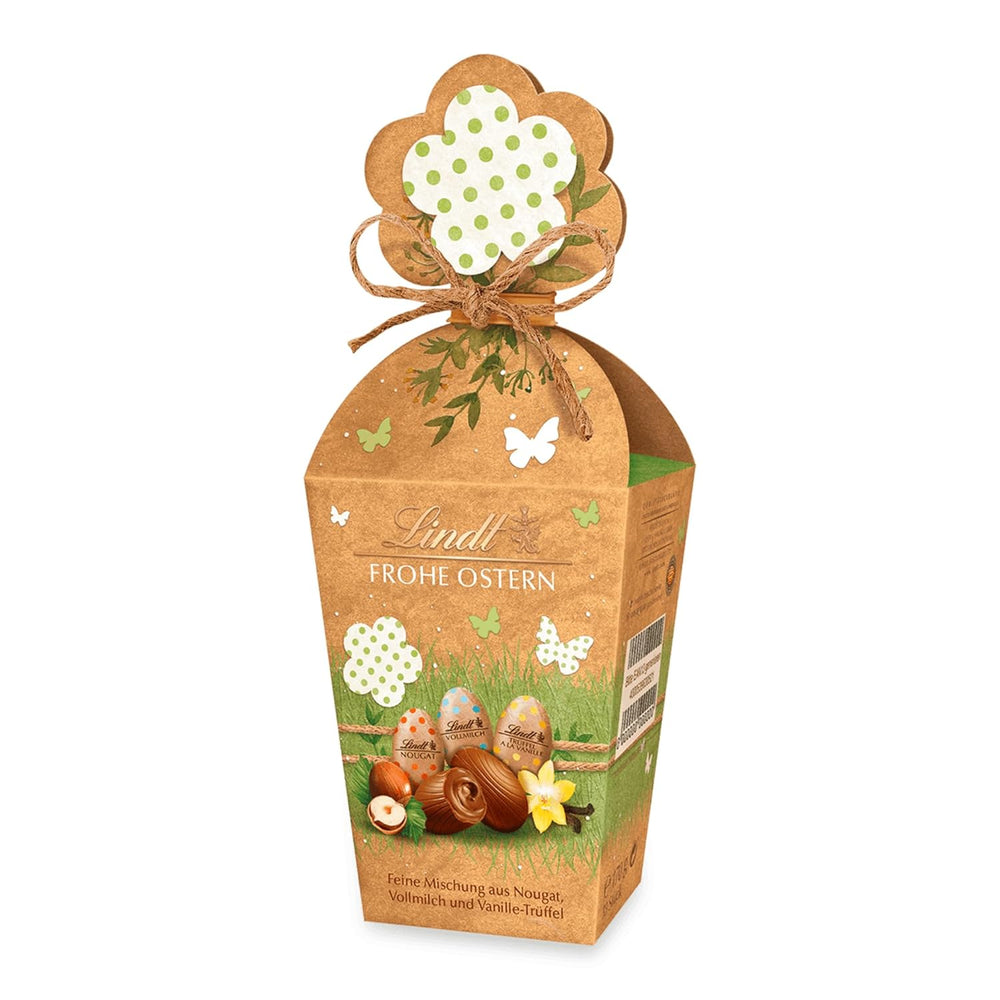 Lindt Ciocolată | Mini Ouă Ediție Nature | 170g | Amestec fin de mini ouă cu nuga, ciocolată cu lapte și trufe cu vanilie | Ciocolată de Paște | Ciocolată de Paște perfectă pentru a fi împărțită și savurată