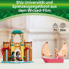 LEGO Wicked Glinda, Elphaba și Nessarose la Universitatea Shiz, barcă cu pânze și 3 figurine, barcă de jucărie, cadou pentru fete și băieți de la 7 ani, iubitorii casei de păpuși 75681 Seturi de constructie Besuche den LEGO-Store