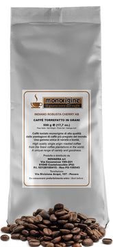 Boabe de cafea indiană Robusta Cherry AB 500g - Cafea