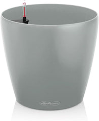 Ghiveci LECHUZA Classico Color ECO 35 Gri Deschis cu Sistem de Udare și Indicator al Nivelului de Apă | Fabricat din Plastic 100% Reciclat | Finisaj Mat | Ø 34,5 x 32,5 cm | 18930