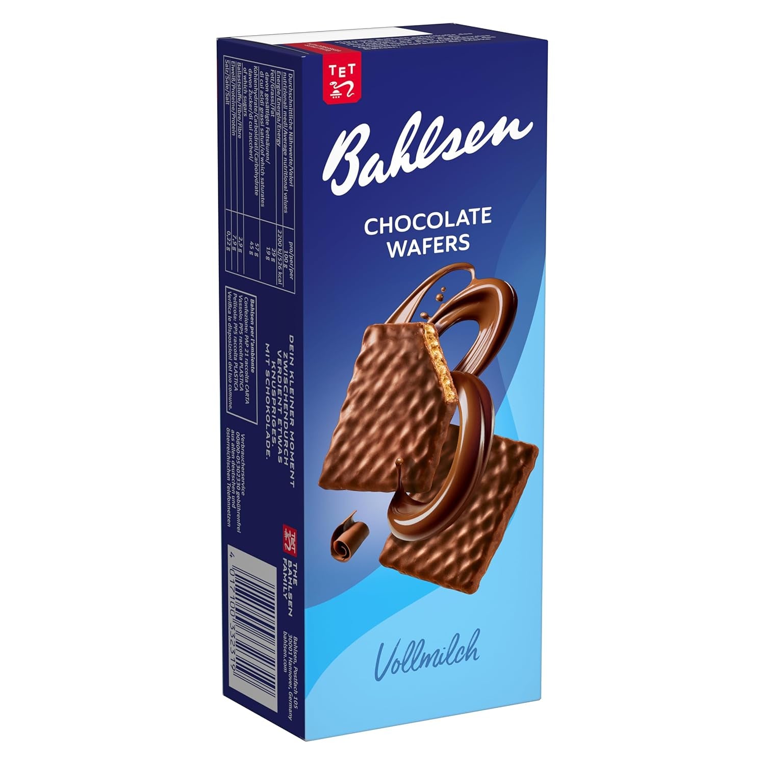 Napolitane cu ciocolată BAHLSEN Napolitane cu ciocolată cu lapte (1 x 97 g)