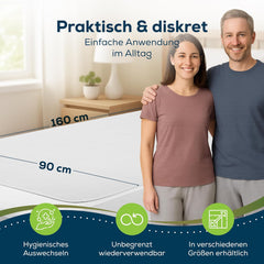 Sensalou, saltea pentru incontinență 90x160 cm, saltea impermeabilă pentru incontinență, lavabilă, respirabilă