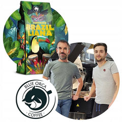 Cafea măcinată Brazilliana Toucano 1 kg | 100% Arabica | cu note de nuci, ciocolată și stafide | prăjire medie, aciditate scăzută | pentru espressoare | Blue Orca Coffee Roastery