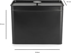 Salter BW12614EU7 Set de cutii de depozitare Kuro - 4 recipiente de bucătărie, pâine/ceai/cafea/zahăr, cutii pătrate de organizare, ușor de curățat, păstrează alimentele proaspete, negru Cutii depozitare alimente Naty Shop