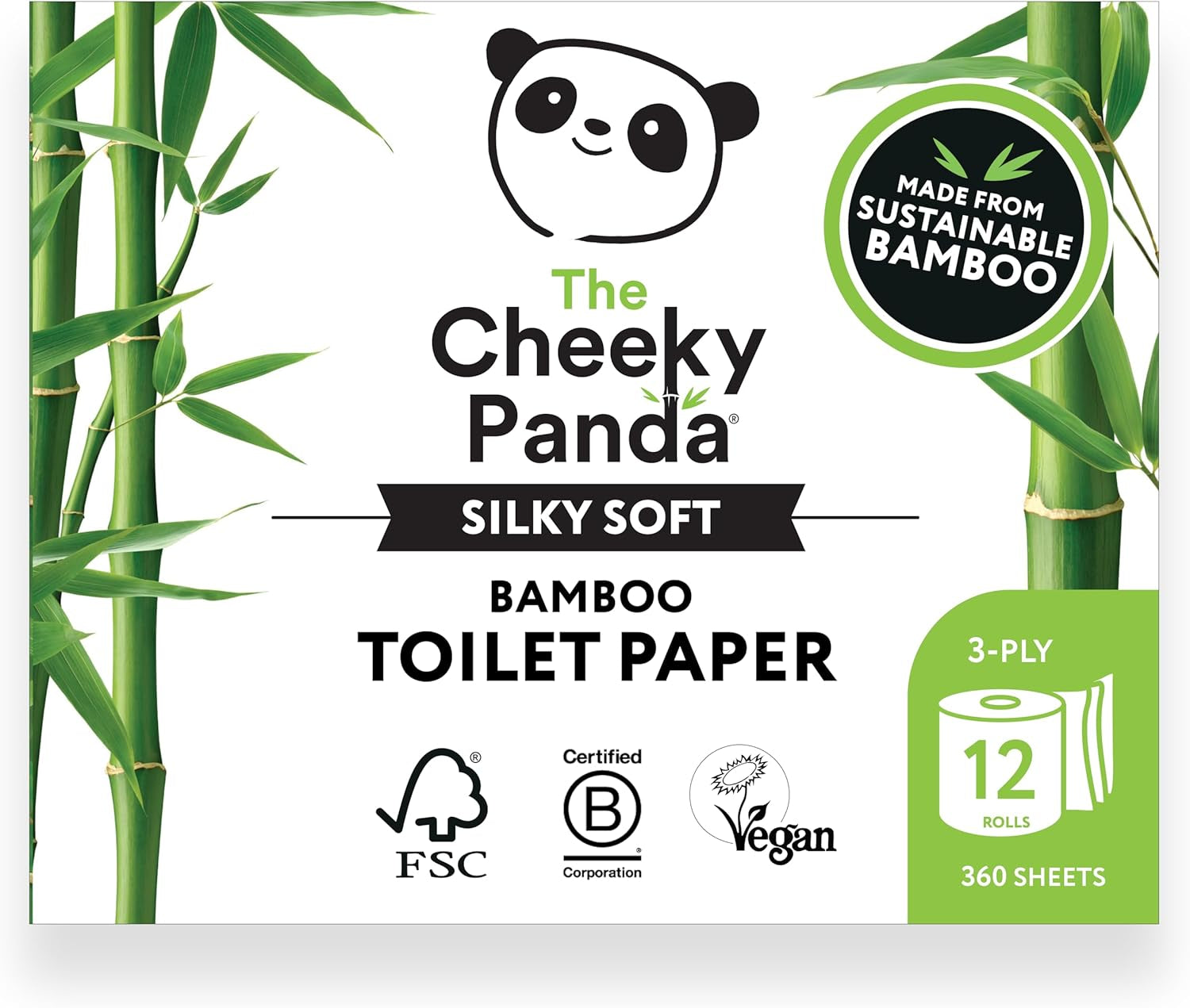 Șervețele cocktail din bambus The Cheeky Panda | șervețele albe 100 bucăți șervețele de hârtie