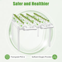 Kit de creștere hidroponică cu 36 de locuri de plantare, Kit de creștere hidroponică 100×50×30cm, Sistem de creștere hidroponică cu pompă de apă, Sisteme de creștere a plantelor fără sol din PVC-U